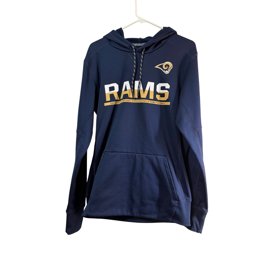 Nike NFL Los Angeles Rams Navy Blue Therma-FIT Hoodie 746020-419 Mens Small
